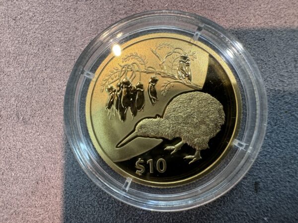 2012 $10 Gold Proof New Zealand Kiwi Treasures Kowhai Coin Only 950 Minted