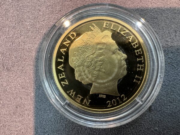 2012 $10 Gold Proof New Zealand Kiwi Treasures Kowhai Coin Only 950 Minted - Image 3