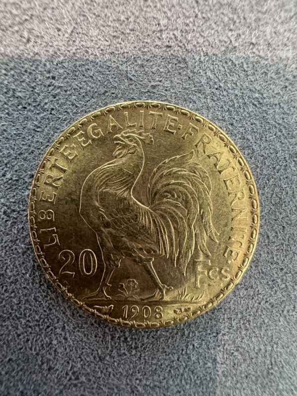 Gold 20 French Francs - Marianne Rooster