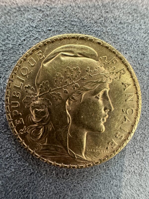 Gold 20 French Francs - Marianne Rooster - Image 3