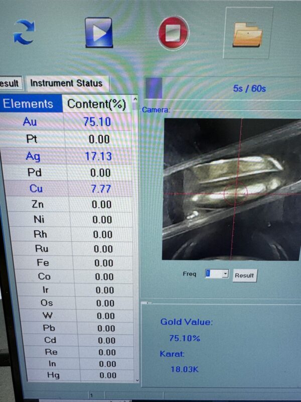 18k 18ct 750 Gold Ring 7.52g - Image 8