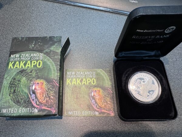 New Zealand - 2009 - 1oz Silver $5 Proof Coin - Kakapo