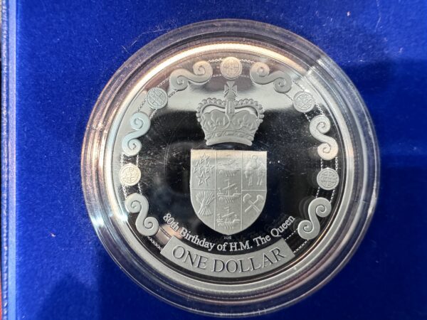 2006 Queen Elizabeth II 80th Birthday 1oz Silver Proof Coin