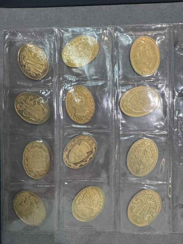 Silver Ingot Set 22 Carat Gold Plated The Arms of Prince And Princess of Wales - Image 2