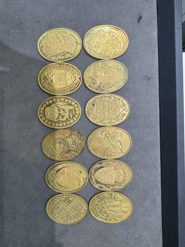 Silver Ingot Set 22 Carat Gold Plated The Arms of Prince And Princess of Wales - Image 4