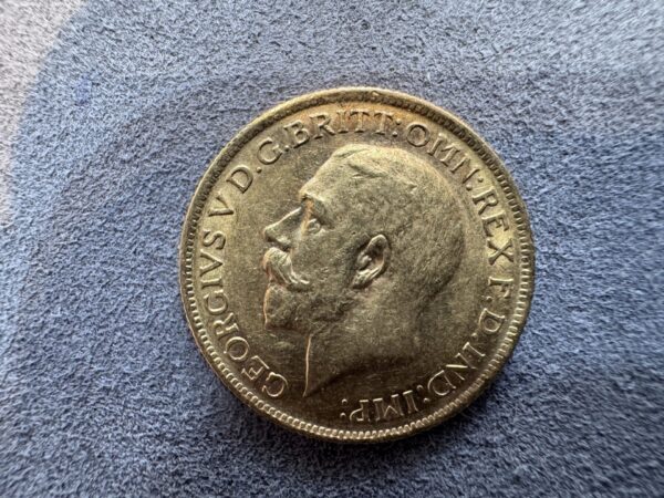 1913 Gold Sovereign Coin Georgivs V D.G. Britt - Image 3