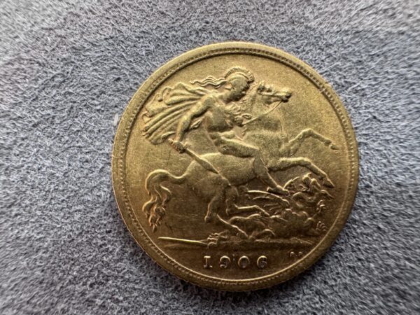 1906 Gold Half Sovereign Coin Edward VII