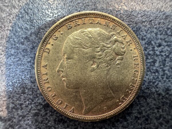 1887 Victoria Young Head Gold Full Sovereign Coin - Image 3