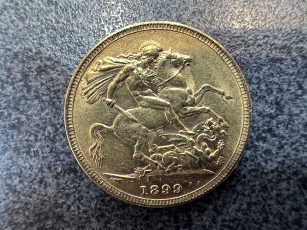 1899 Victoria Veiled Head Gold Full Sovereign coin