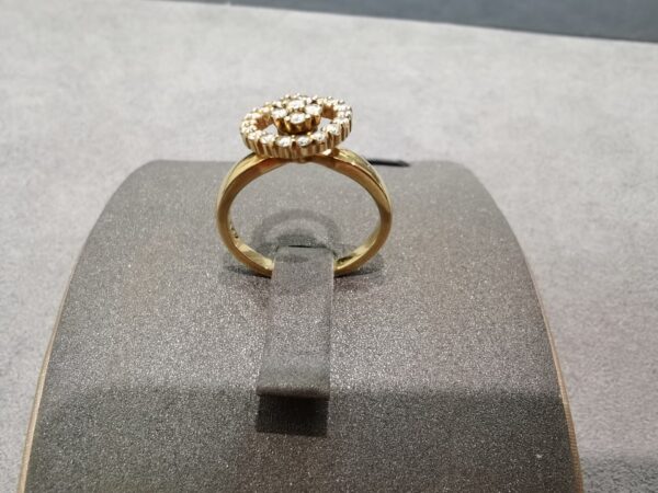 N.Teufel Designer Diamond Motion Spinner Ring in 14K Yellow Gold - Image 3