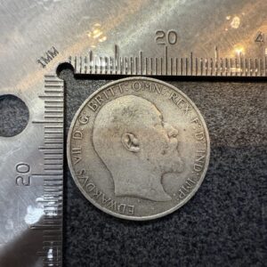 1907 GREAT BRITAIN EDWARD VII UK Genuine Silver Florin 2 Shl Coin