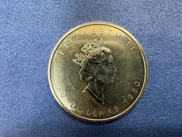 1990 Gold Maple Leaf 1 oz. 99.99% Pure Gold Coin - Image 3