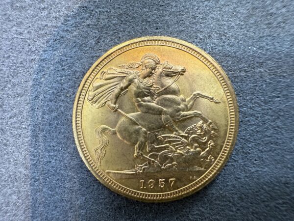 1957 Queen Elizabeth II Gold Full Sovereign Coin