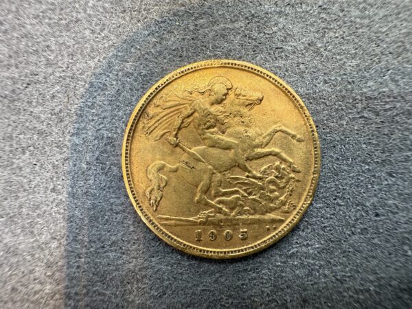 1905 Half Gold Sovereign Coin Edward VII