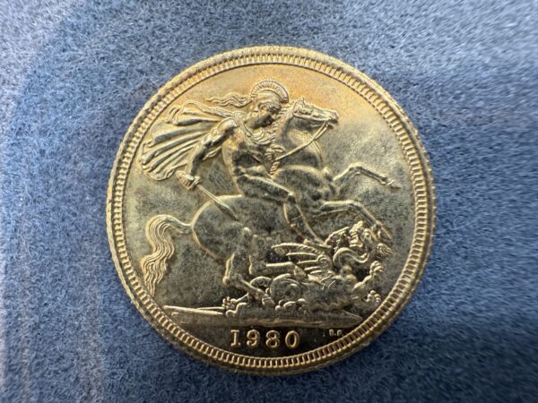 1980 Queen Elizabeth II Gold Full Sovereign Coin