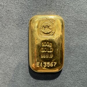100g ABC Bullion Gold Cast Bar 999.9