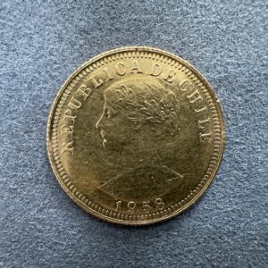 1958 Chilean 50 Pesos Gold Coin