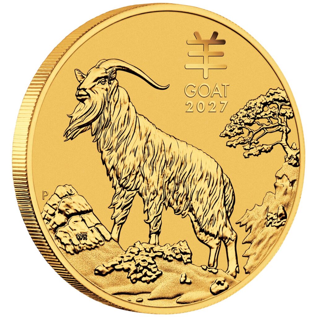 Australian Lunar Series III 2027 Year of the Goat 2oz Gold Bullion Coin