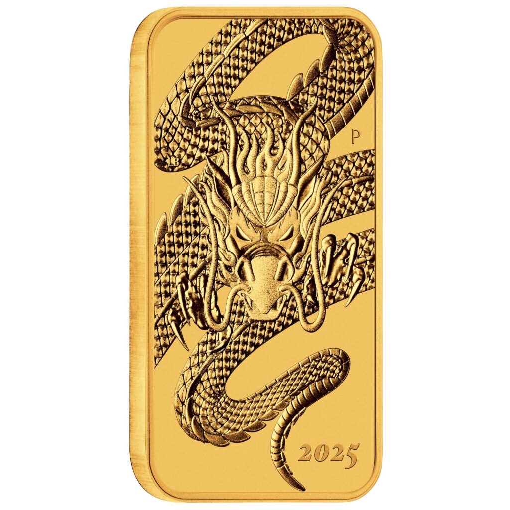 Dragon 2025 1oz Gold Rectangular Bullion Coin