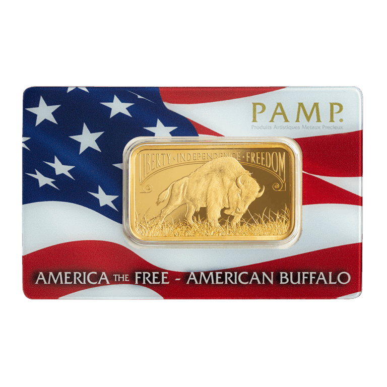 America the Free; American Buffalo Gold Minted Bar – 1oz