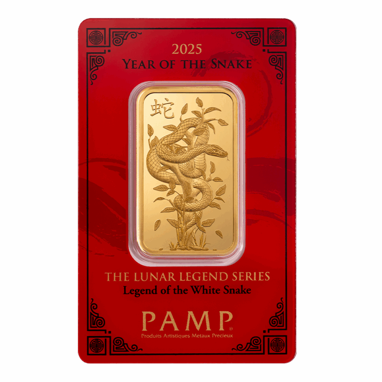 2025 Lunar Year of the Snake – Legend of the White Snake 1oz Gold Bar
