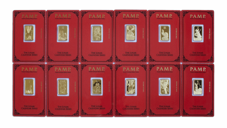 The Lunar Calendar Series – Set of Twelve 5g Gold Bars