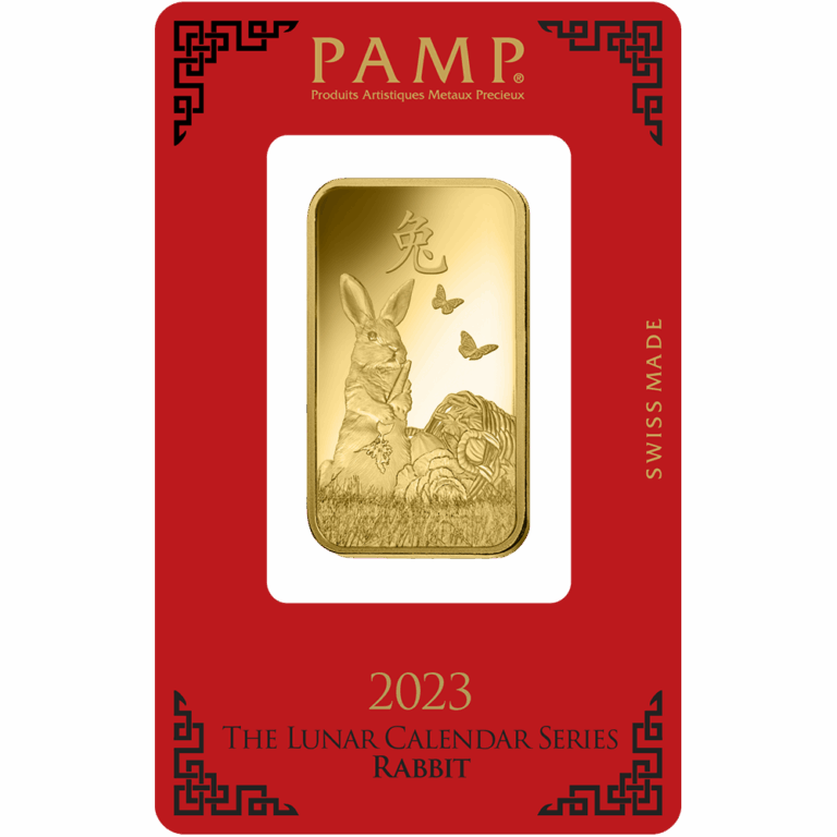 Lunar Rabbit Gold Minted Bar – 1oz