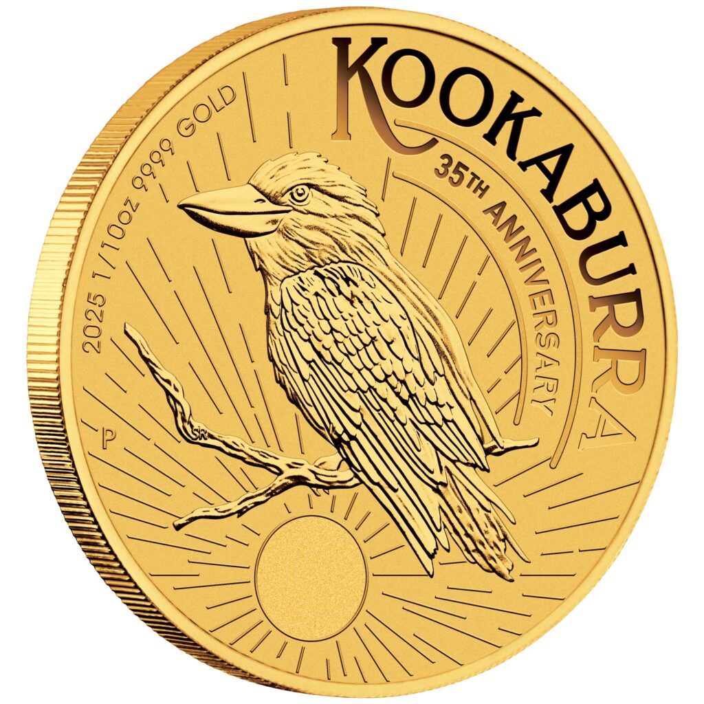 Australian Kookaburra 35th Anniversary 2025 1/10oz Gold Bullion Coin