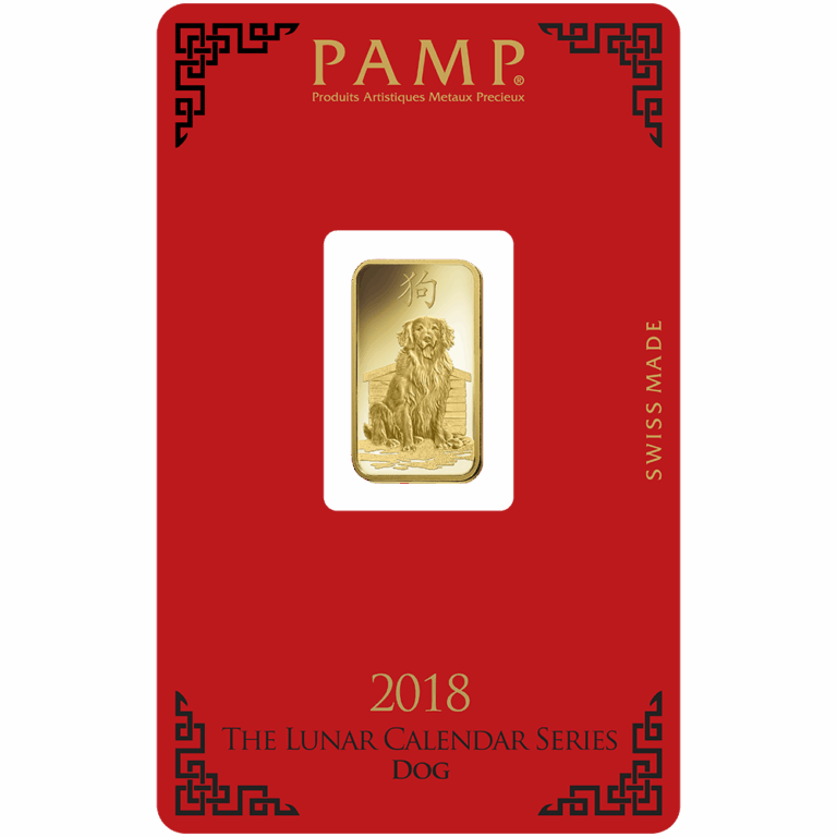 Lunar Dog Gold Minted Bar- 5g