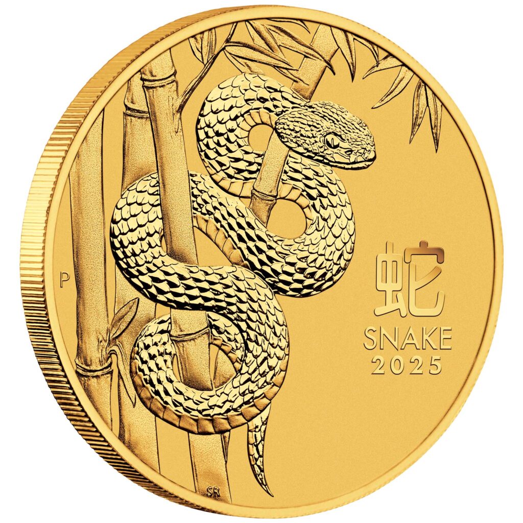 Australian Lunar Series III 2025 Year of the Snake 1/20oz Gold Bullion Coin