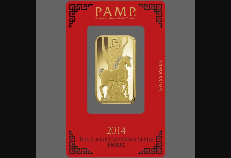 Lunar Horse Gold Minted Bar – 1oz