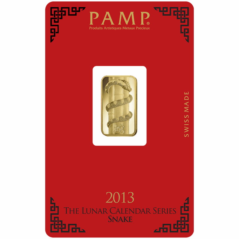 Lunar Snake Gold Minted Bar – 5g