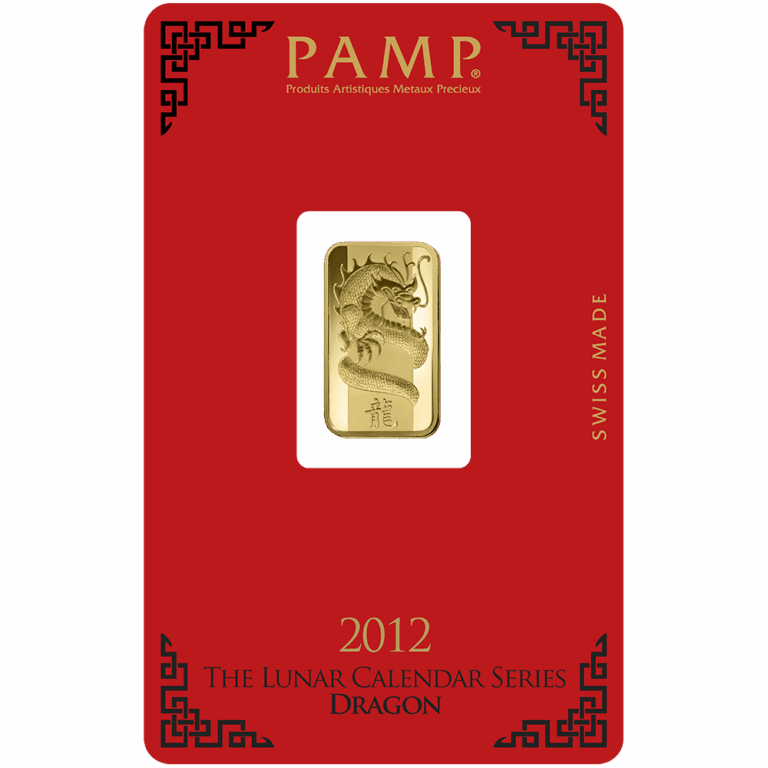 Lunar Dragon Gold Minted Bar- 5g