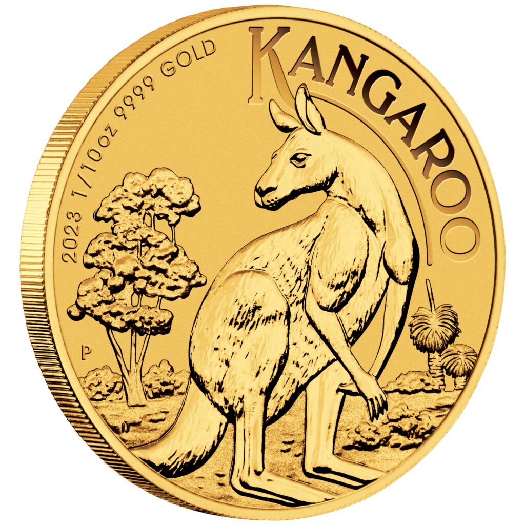 Australian Kangaroo 2023 1/10oz Gold Bullion Coin