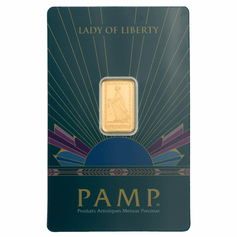 2.5g Gold Bar Lady of Liberty