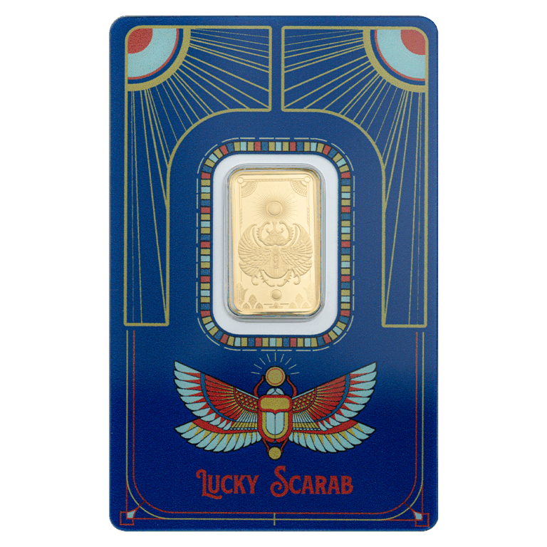 5g Gold Bar Good Luck Scarab