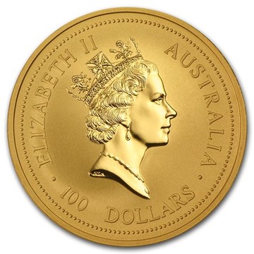 1996 100 Dollars – Elizabeth II (3rd Portrait – Year of the Rat – Gold Bullion Coin)