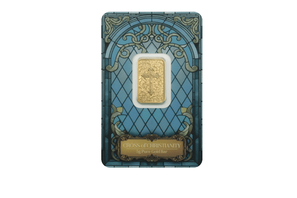 5g Gold Bar Cross of Christianity