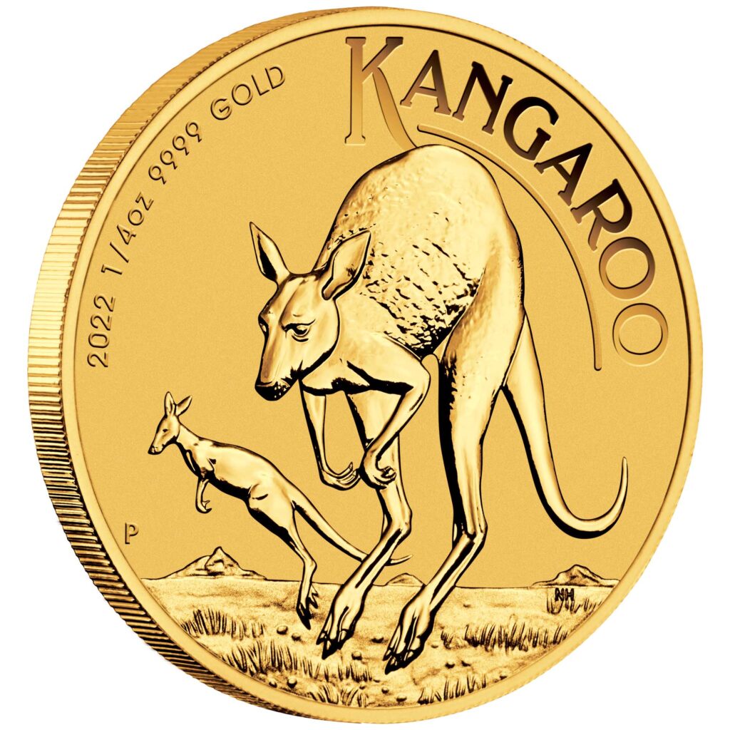 Australian Kangaroo 2022 1/4oz Gold Bullion Coin