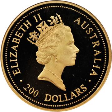 1995 200 Dollars – Elizabeth II (3rd Portrait – Kangaroo Nugget – Gold Bullion Coin)