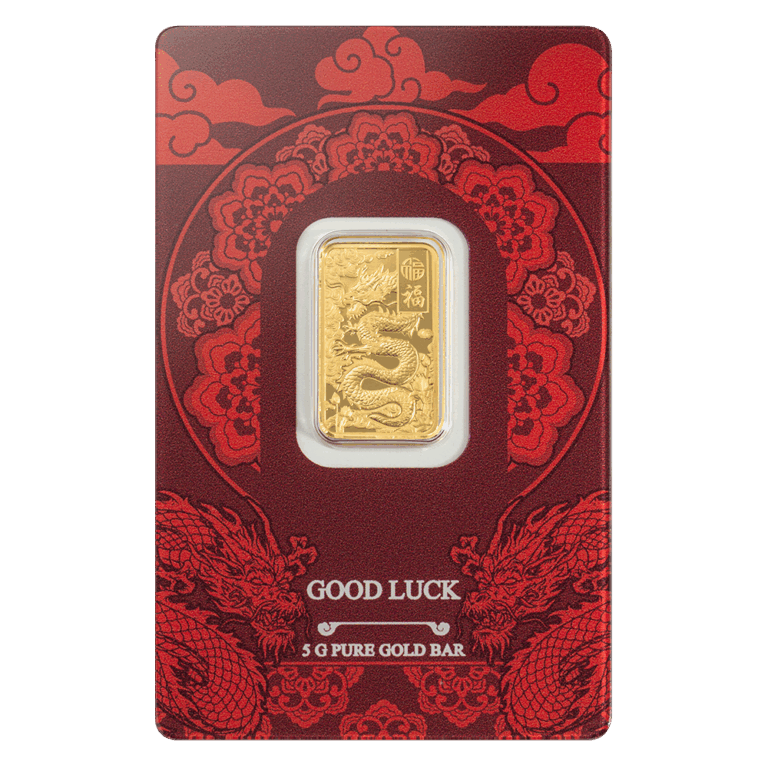 5g Pure Gold Bar – Good Luck Yellow Dragon