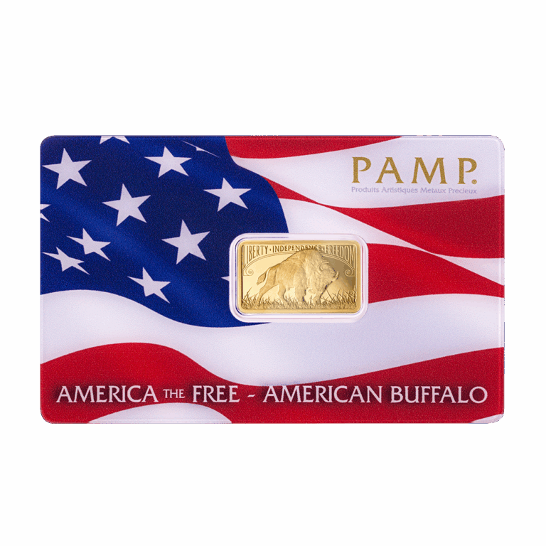 America the Free 5g Pure Gold Bar – American Buffalo