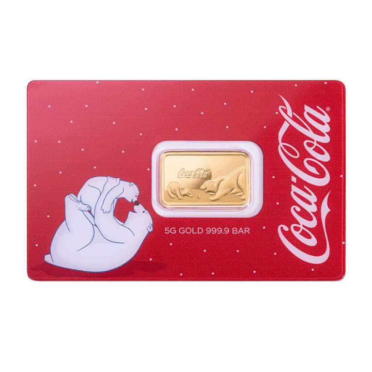 5g Pure Gold Bar – Coca-Cola® Holiday Polar Bears