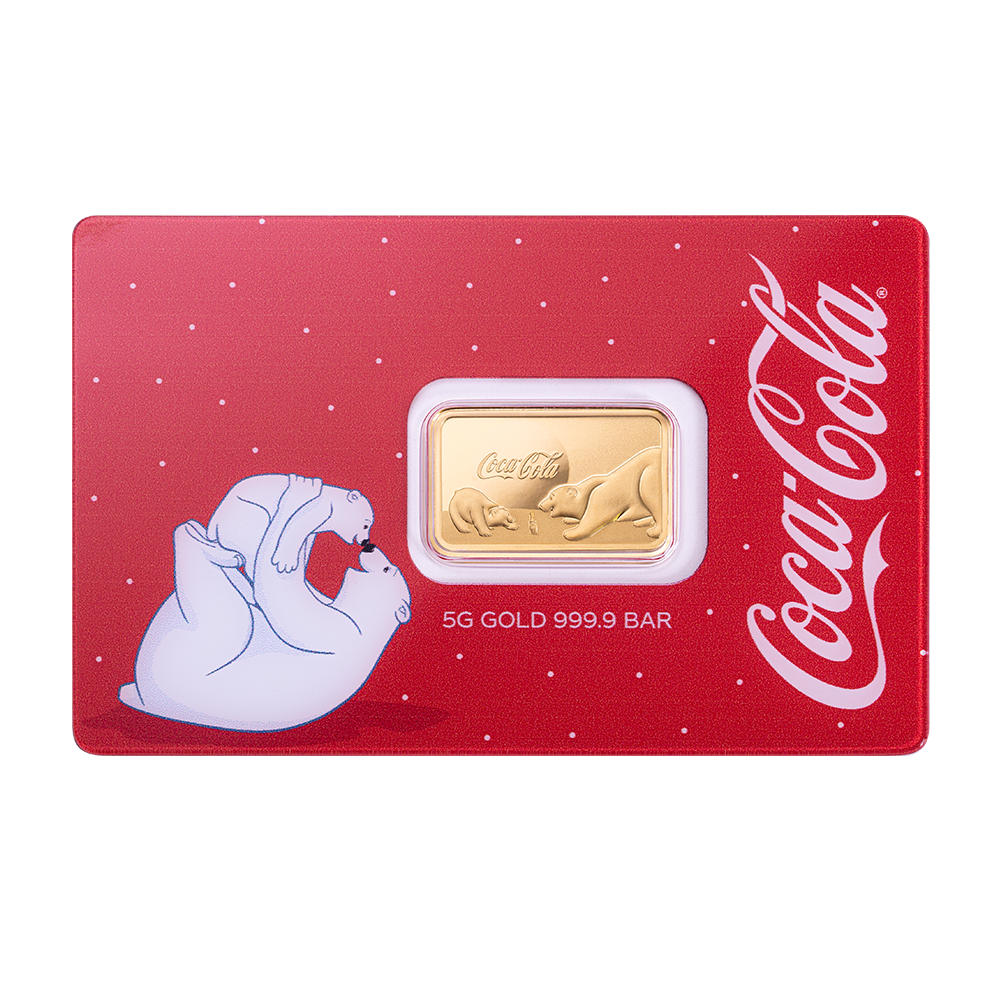 5g Pure Gold Bar – Coca-Cola® Holiday Polar Bears