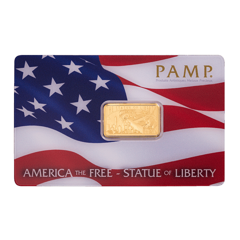 America the Free 5g Pure Bar Gold – Statue of Liberty