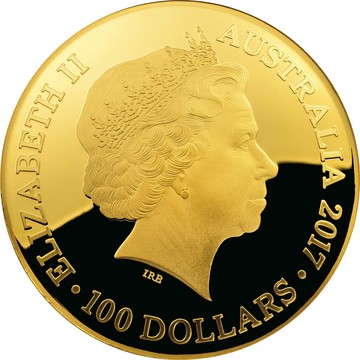2017 100 Dollars – Elizabeth II (4th Portrait – Celestial Dome – Northern Sky – Gold Proof)