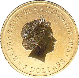 2015 2 Dollars – Elizabeth II (4th Portrait – Mini Wedge-Tailed Eagle – Gold Bullion Coin)