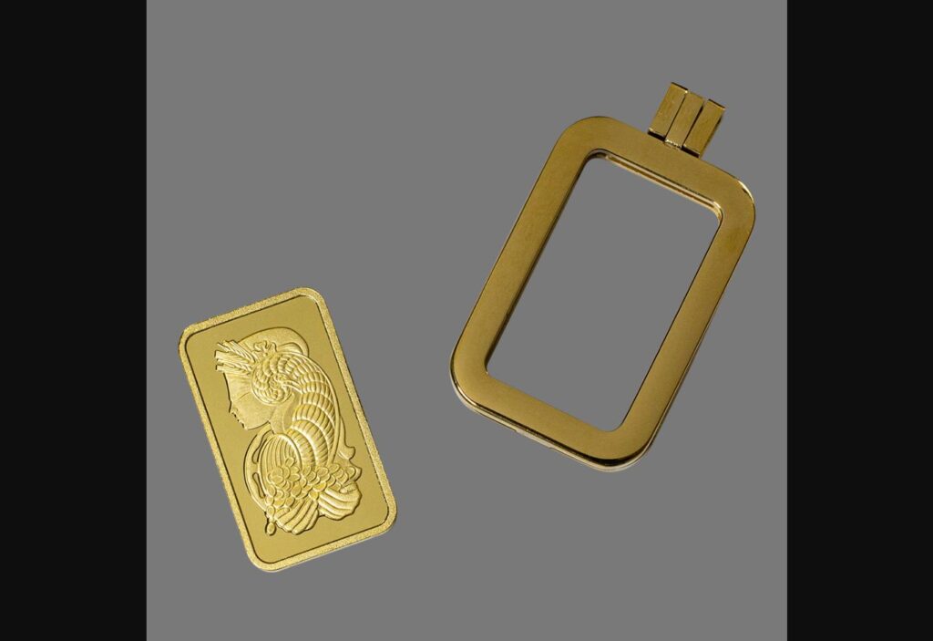 Lady Fortuna™ 10g Fine Gold Bar with Pendant Frame