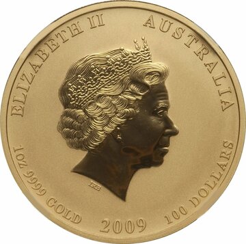 2009 100 Dollars – Elizabeth II (4th Portrait – Year of the Ox – Gold Bullion Coin)
