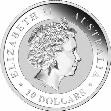 10 Dollars – Elizabeth II (4th Portrait – Australian Kookaburra – Silver Bullion Coin)